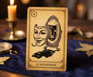 The Lie, card 4 of the Oracle of the Triad: meaning