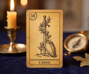 The Weapon, card 38 of the Oracle of the Triad: meaning