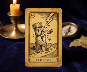 Lightning, card 44 of the Oracle of the Triad: meaning