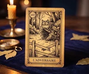 The Adversary, card 49 of the Oracle of the Triad: meaning
